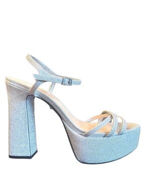 SCHUTZ Silver Mini Shine Platform Sandal